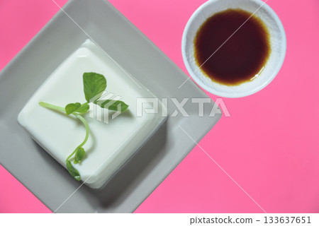 A bird's-eye view of chilled tofu A bird's-eye view of chilled tofu 133637651