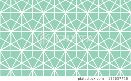 The geometric pattern with lines. Seamless vector background. White and green texture. Graphic modern pattern. Simple lattice graphic design 133637726