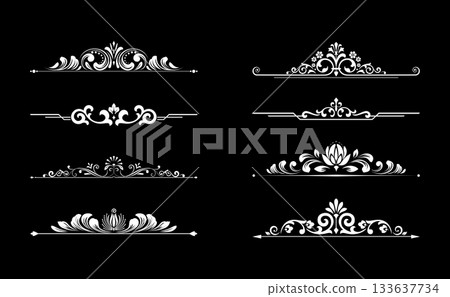 Vintage set. Floral elements for design monograms, invitations, frames, menus and labels. Graphic design of the website, cafes, boutiques, hotels, wedding invitations. Vintage set. Floral elements for design monograms, invitations, frames, menus and labels. Graphic design of the website, cafes, boutiques, hotels, wedding invitations. 133637734