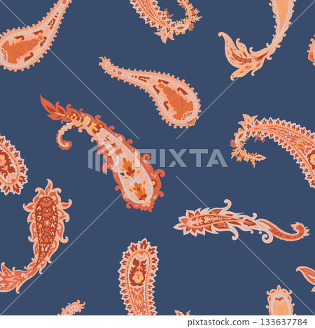 Midnight Ornamental Scatter Paisley Mix 133637784