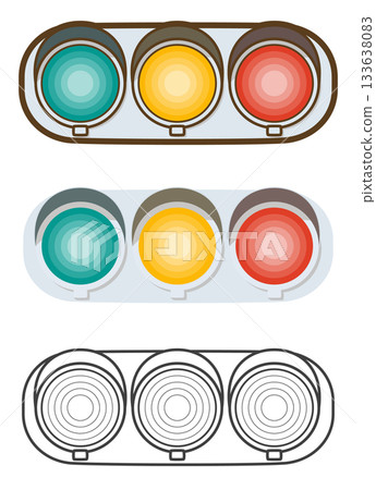 交通燈（全亮） 133638083