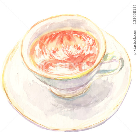 Vector illustration of tea in a teacup 133638155