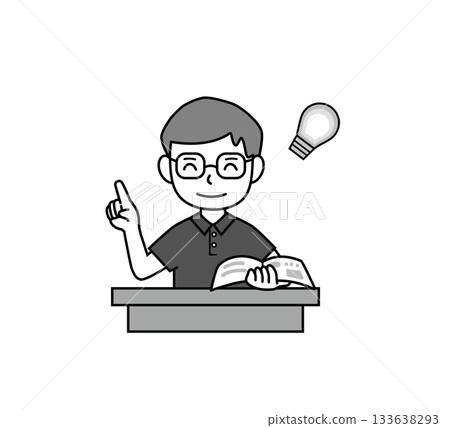 Male teacher explaining speech bubble Male teacher explaining speech bubble 133638293