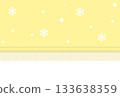 A banner with pale yellow snowflake fringe 133638359