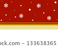 A banner with a deep red snowflake fringe 133638365
