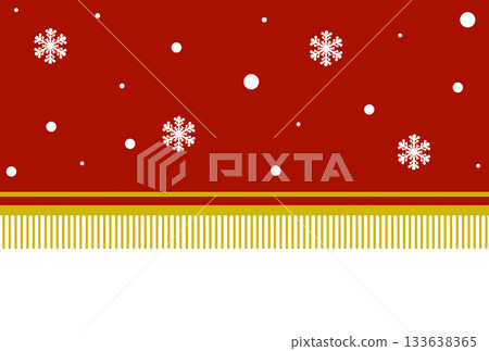 A banner with a deep red snowflake fringe 133638365