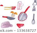 Kitchen utensils vector illustration 133638727