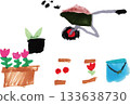 Cute potted plants and planter set 133638730