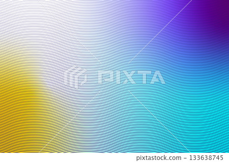 Wavy Line Gradient Background - Cool Yellow, Cyan, and Purple Sound Wave Texture. Wavy Line Gradient Background - Cool Yellow, Cyan, and Purple Sound Wave Texture. 133638745