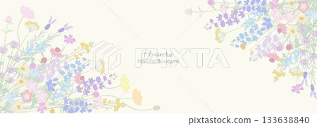 Natural and chic floral background illustration 133638840