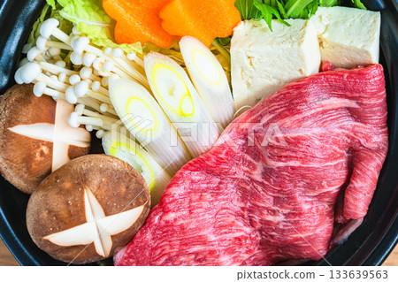 壽喜燒各種食材 壽喜燒各種食材 133639563