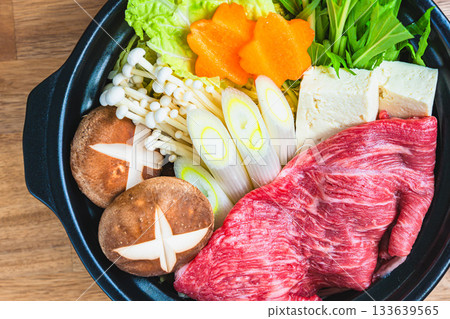 壽喜燒各種食材 壽喜燒各種食材 133639565