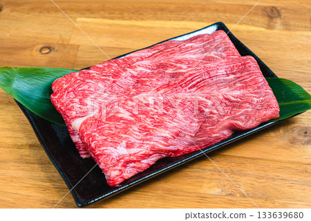 Kobe beef shoulder slices 133639680