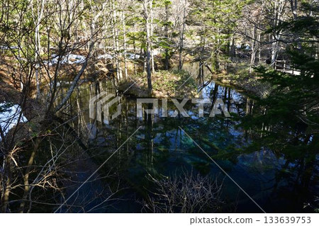 Kaminoko Pond in early spring with snow still remaining Kaminoko Pond in early spring with snow still remaining 133639753