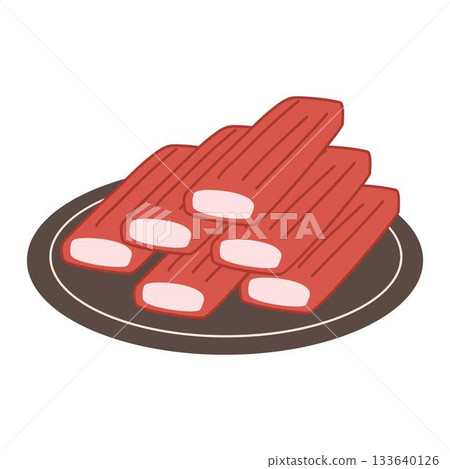 illustration of surimi crab sticks 133640126