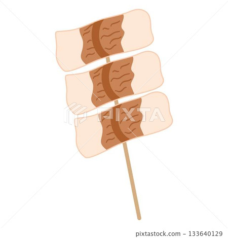 Japanese food, Chikuwa fried grilled illustration Japanese food, Chikuwa fried grilled illustration 133640129