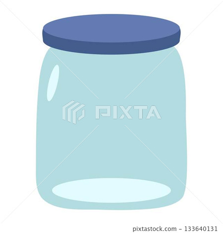 Jar Glass Empty hand drawn illustration Jar Glass Empty hand drawn illustration 133640131