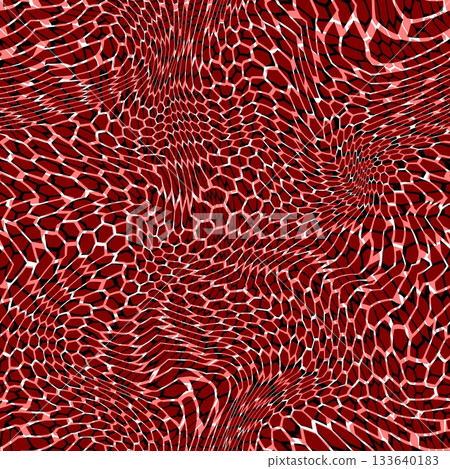 Contemporary snakeskin geometric seamless pattern. Repeated hexagon ornament 133640183