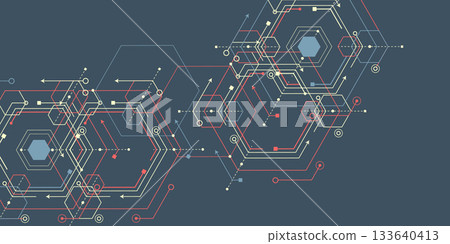 Engineering ideas and innovations. Technical drawing. Technological background . Vector illustration . Engineering ideas and innovations. Technical drawing. Technological background . Vector illustration . 133640413