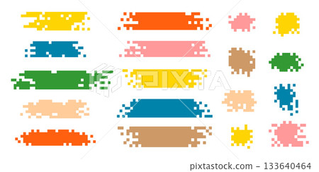 Pixel banner. Set of paint streaks .Strip paint . Abstract pixel background for the inscription. Vector illustration. Pixel banner. Set of paint streaks .Strip paint . Abstract pixel background for the inscription. Vector illustration. 133640464