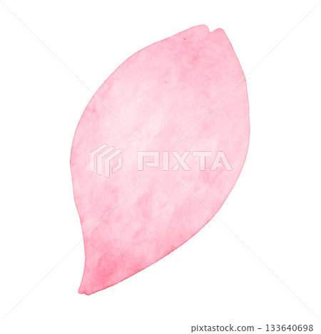 Cherry blossom petal (single) illustration with transparent background | Spring, Japanese style, pink, watercolor style Cherry blossom petal (single) illustration with transparent background | Spring, Japanese style, pink, watercolor style 133640698