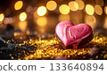 Melting heart-shaped chocolates for Valentine's Day - A luxurious treat for adults 133640894