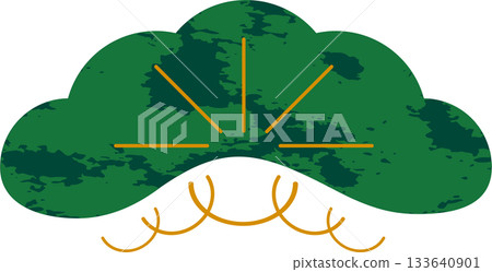 A gorgeous Japanese pattern of pine, bamboo, and plum for New Year's cards and New Year's designs 133640901