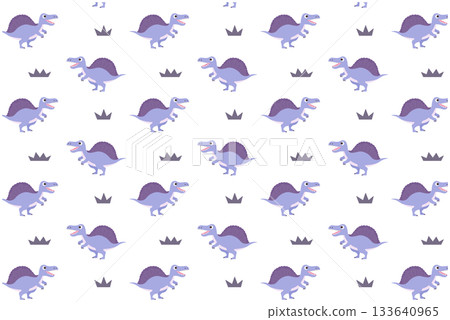 棘龍和草原圖案壁紙 133640965