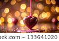 Melting heart-shaped chocolates for Valentine's Day - A luxurious treat for adults 133641020