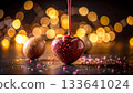 Melting heart-shaped chocolates for Valentine's Day - A luxurious treat for adults 133641024