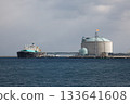 Ship and fuel tank transporting imported LNG (liquefied natural gas) 133641608