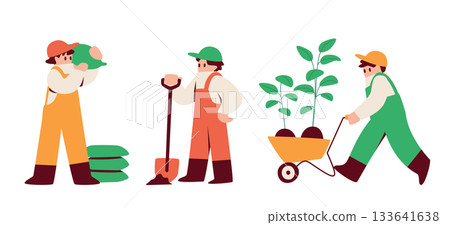 從事園藝工作的人們 133641638