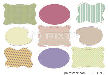 Pastel colored abstract frames set with copy space 133641933