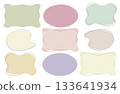 Pastel colored abstract solid frame set (with copy space) 133641934