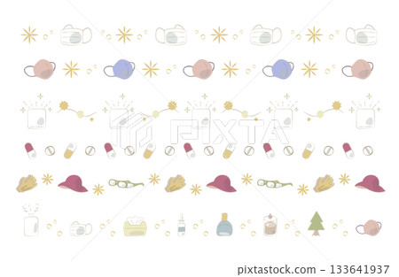 粉彩線條布料套裝,適用於花粉過敏物品 粉彩線條布料套裝,適用於花粉過敏物品 133641937