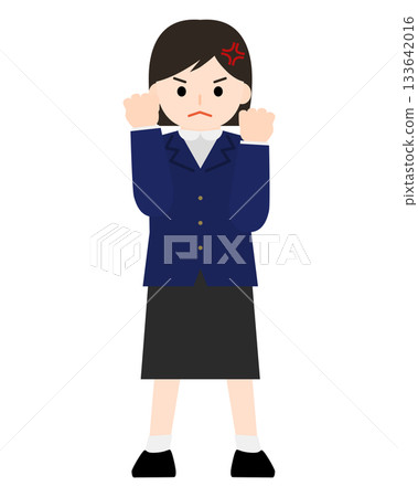 憤怒的女孩舉起雙手 憤怒的女孩舉起雙手 133642016