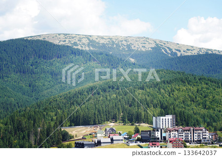 Center of the ski resort Bukovel. Summer holidays in the Carpathian mountains Center of the ski resort Bukovel. Summer holidays in the Carpathian mountains 133642037
