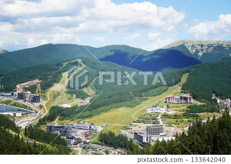 Center of the ski resort Bukovel. Summer holidays in the Carpathian mountains Center of the ski resort Bukovel. Summer holidays in the Carpathian mountains 133642040