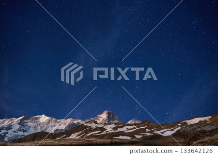 snow covered mountain snowy mountain landscape 133642126