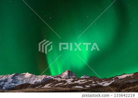 snow covered mountain snowy mountain landscape snow covered mountain snowy mountain landscape 133642219