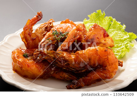 烤蝦配甜辣醬 133642509