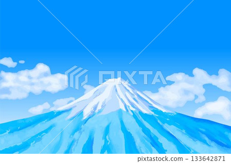 白雪皚皚的富士山背景 白雪皚皚的富士山背景 133642871