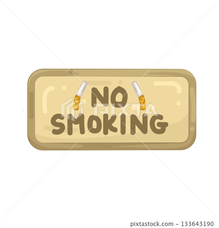 Illustration of no smoking area sign  133643190