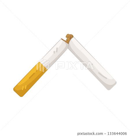 Illustration of broken cigarette Illustration of broken cigarette 133644006