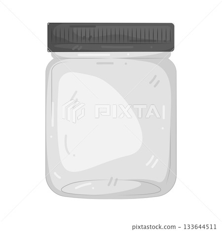 Illustration of plastic jar 133644511