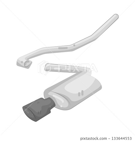 Illustration of car muffler Illustration of car muffler 133644553