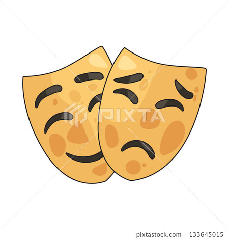 illustration of Theater Masks illustration of Theater Masks 133645015