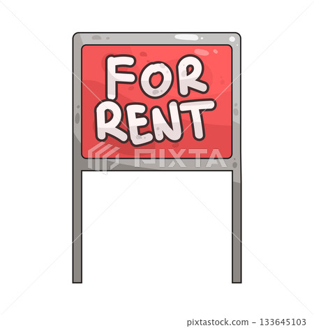 illustration of For Rent Sign 133645103