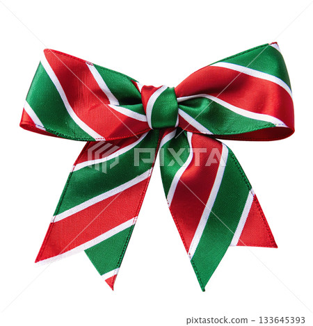 Festive red and green christmas bow tie isolated on transparent background, perfect for holiday parties, festive branding, and seasonal promotions Festive red and green christmas bow tie isolated on transparent background, perfect for holiday parties, festive branding, and seasonal promotions 133645393
