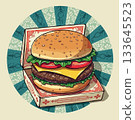 Hamburger illustration Hamburger illustration 133645523